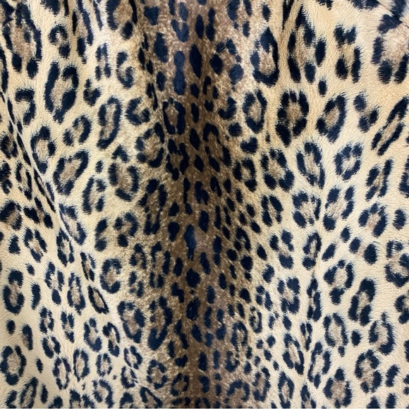 Milly size 6 Leopard Faux Fur and Leather Trim Sleeveless Crewneck Tank Top - Picture 6 of 8